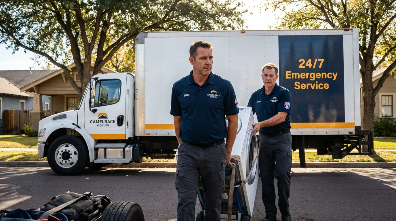 CamelBack Moving crew loading furniture in Santa Clarita, CA